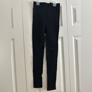Zara black sparkling ribbed leggings size XS